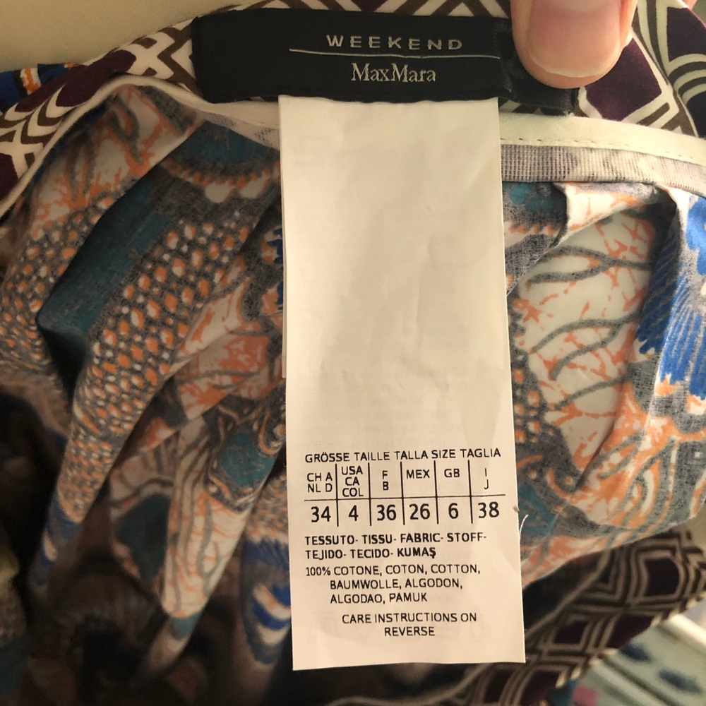 WEEKEND MAXMARA rare cotton skirt size 4 - Picture 5 of 5